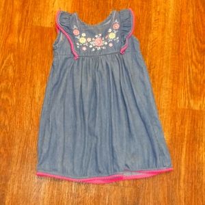 Girls jean style flower dress